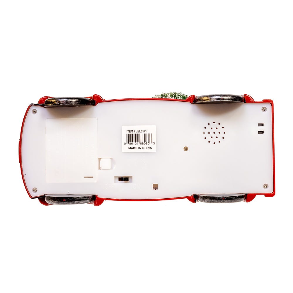 Kurt Adler 9.5-Inch Battery Operated USB LED Lighted Santa and Christmas Tree in Truck Water Globe