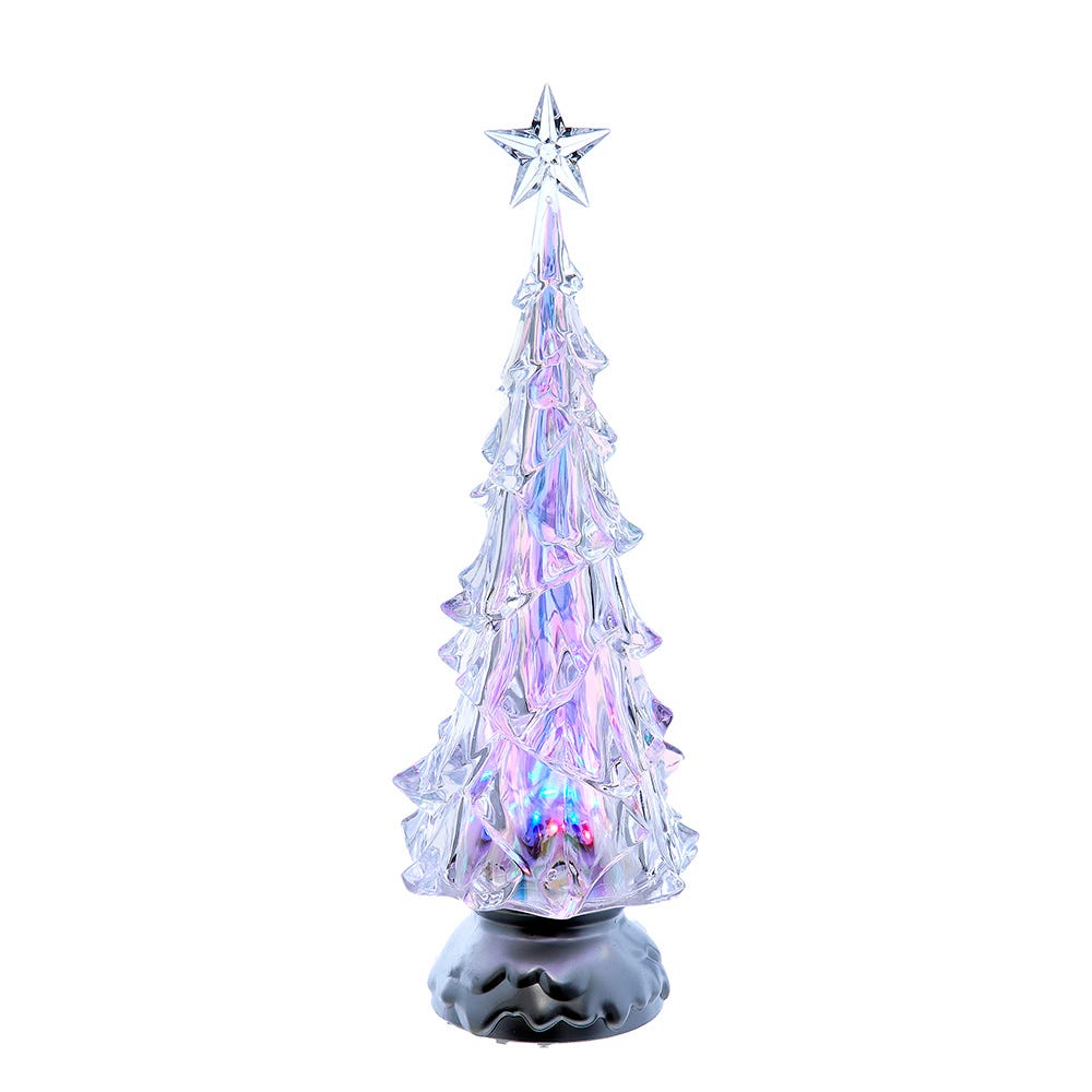 Kurt Adler 14-Inch Battery-Operated RGB LED Lighted Animated Spinning Tree JEL0520