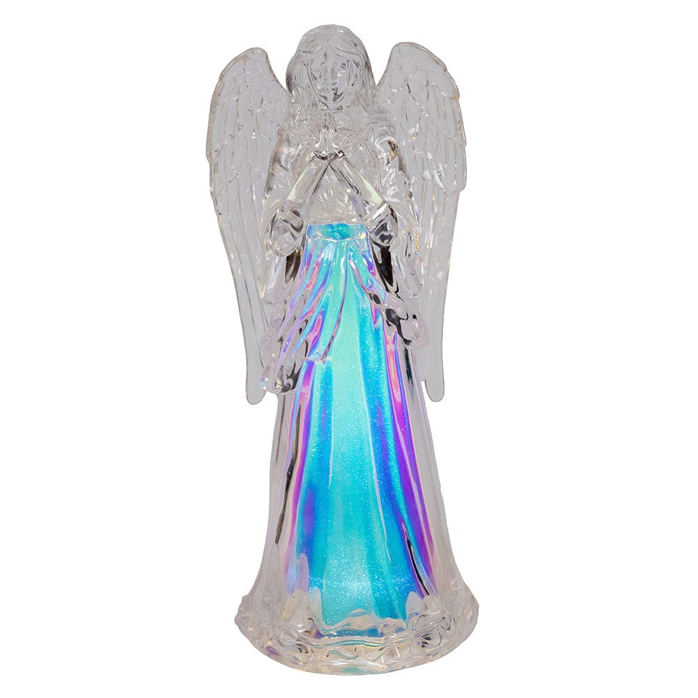 Kurt Adler 10.5" Battery Operated Lighted Acrylic Praying Angel JEL1045
