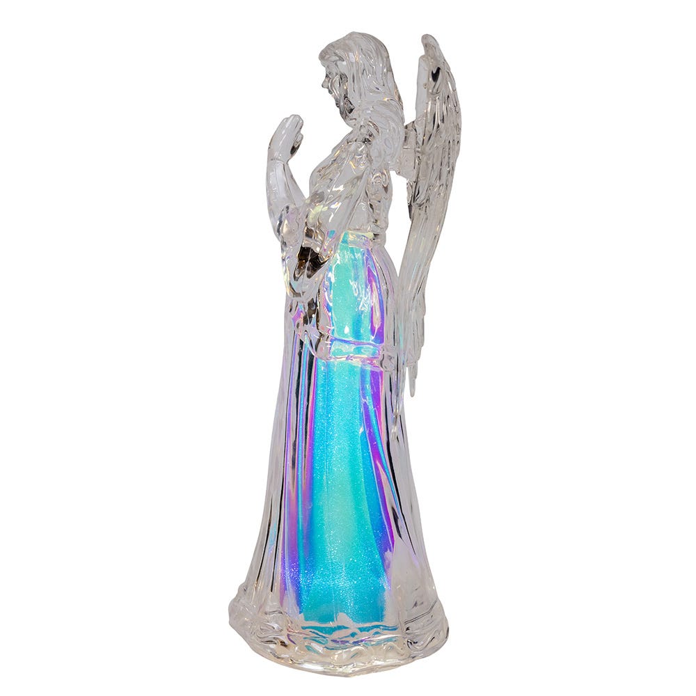 Kurt Adler 10.5" Battery Operated Lighted Acrylic Praying Angel