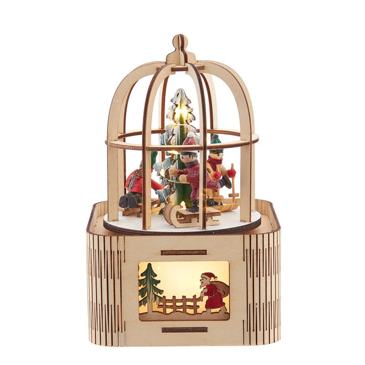 Kurt Adler 7-Inch Battery-Operated LED Lighted Music Box JEL1046