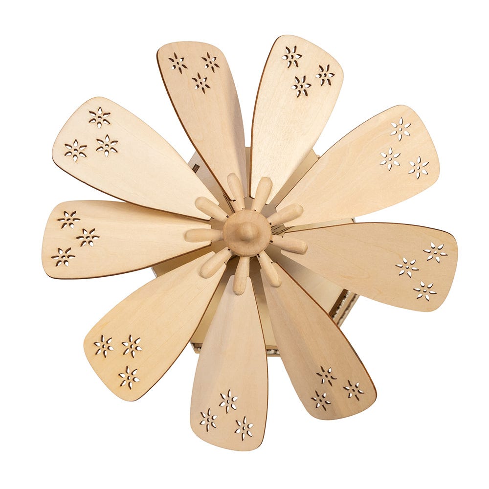 Kurt Adler 19.29-Inch Battery Operated LED Lighted 3-Story Tower Windmill Table Piece