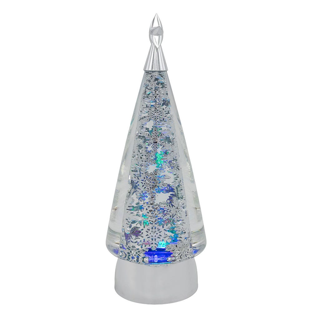 Kurt Adler 11.5-Inch Battery-Operated USB LED Rotating Christmas Tree JEL1067