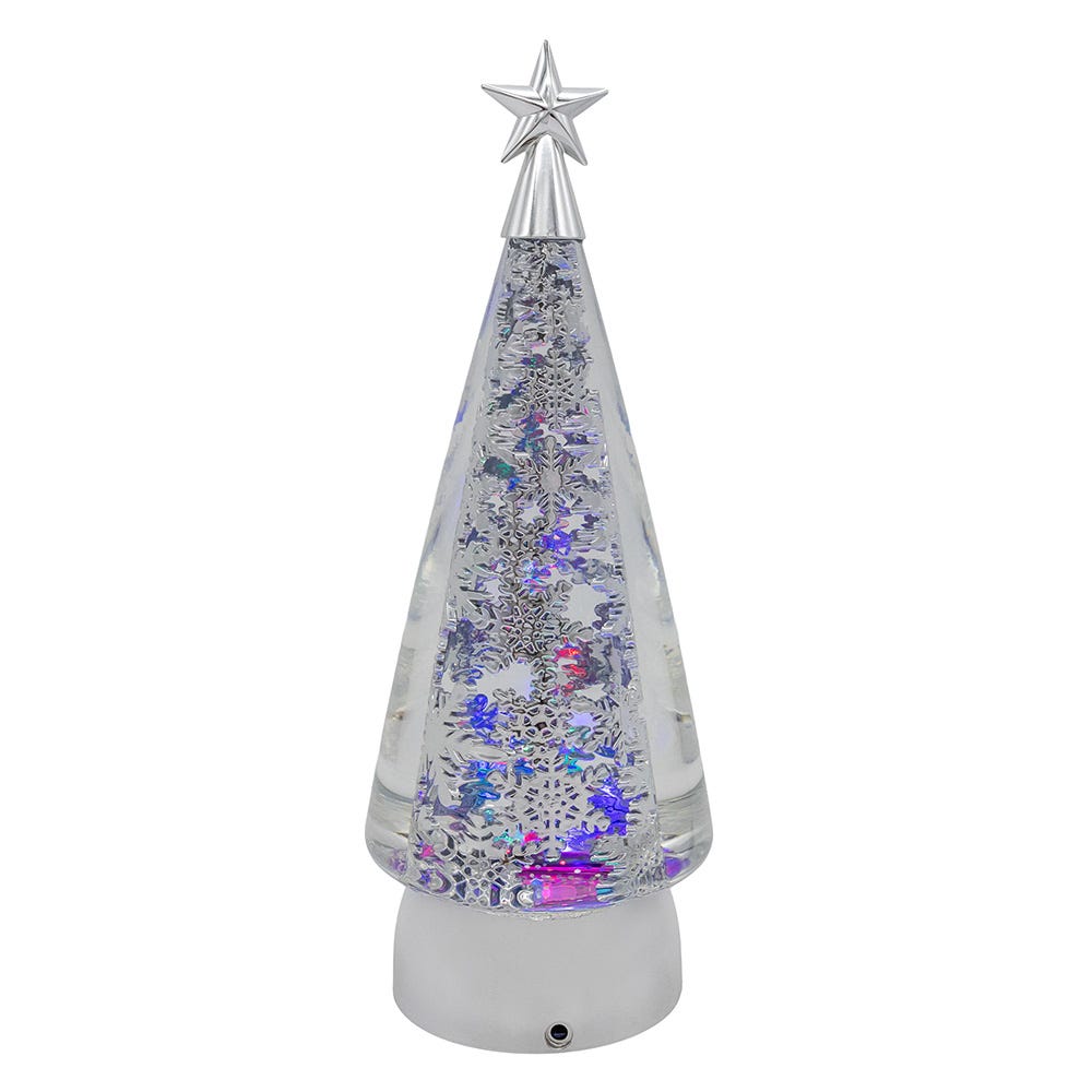 Kurt Adler 11.5-Inch Battery-Operated USB LED Rotating Christmas Tree