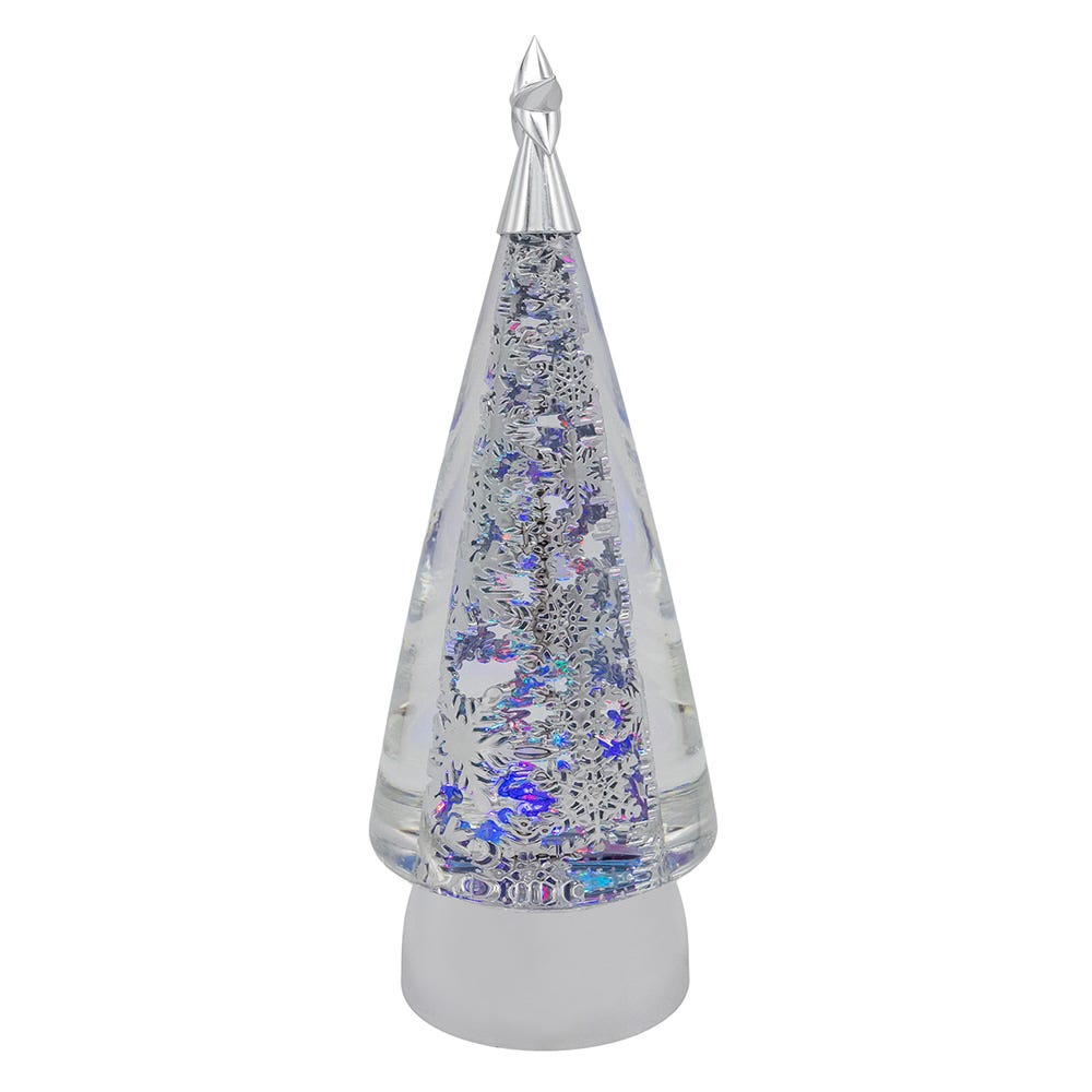 Kurt Adler 11.5-Inch Battery-Operated USB LED Rotating Christmas Tree