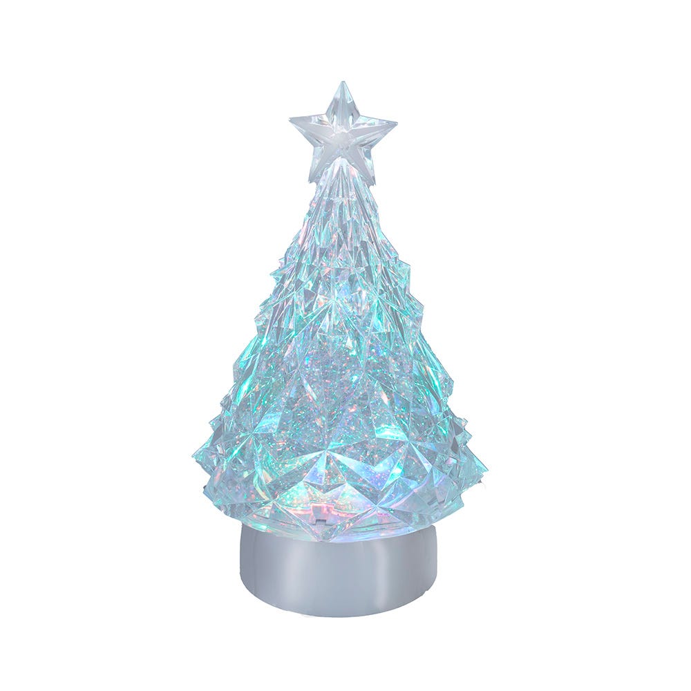 Kurt Adler 9-Inch Battery Operated USB LED Lighted Tree Water Lantern JEL1069