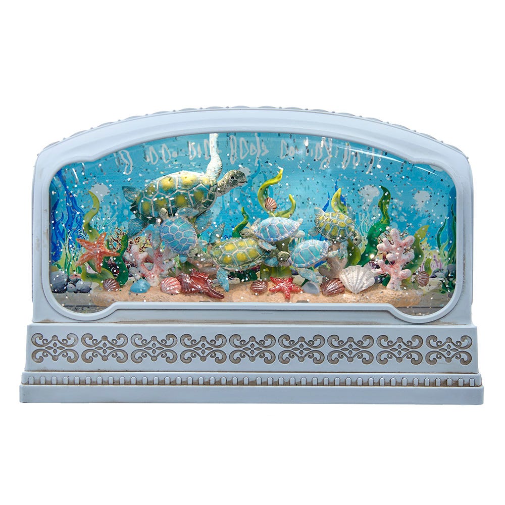 Kurt Adler 6-Inch Battery Operated USB LED Lighted Marine Scene Water Lantern JEL1073