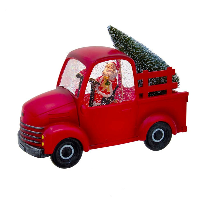 Kurt Adler 9.5-Inch Batter-Operated LED Santa in Truck Water Table Piece