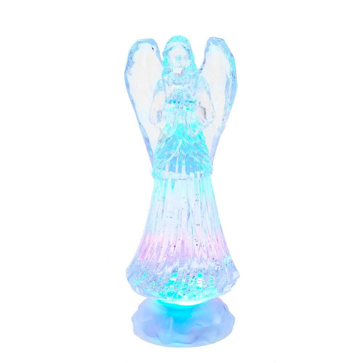 Kurt Adler 10.5-Inch Battery-Operated LED Light-Up Angel with Water Table Piece