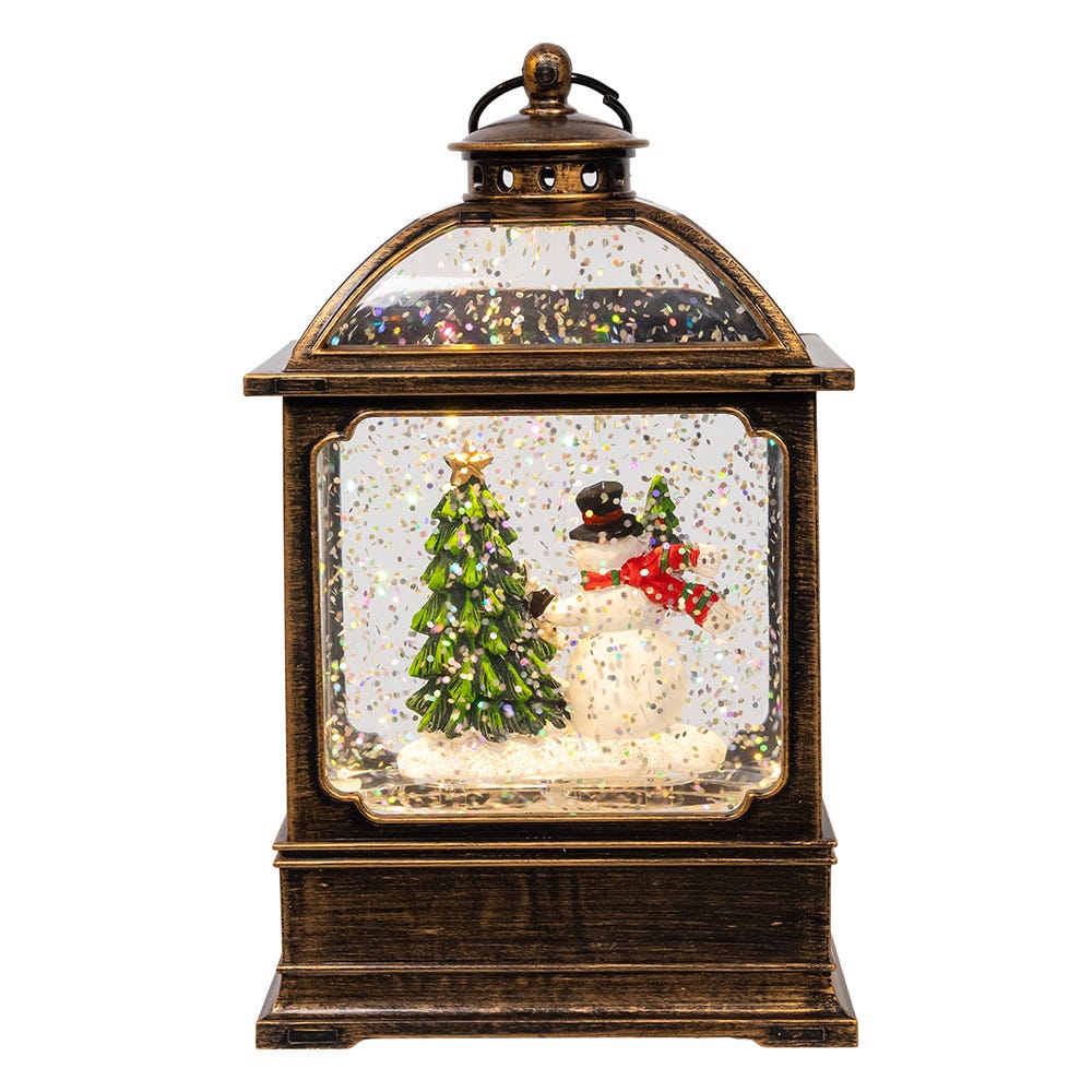 Kurt Adler 6.54-Inch Battery Operated LED Snowman Water Lantern