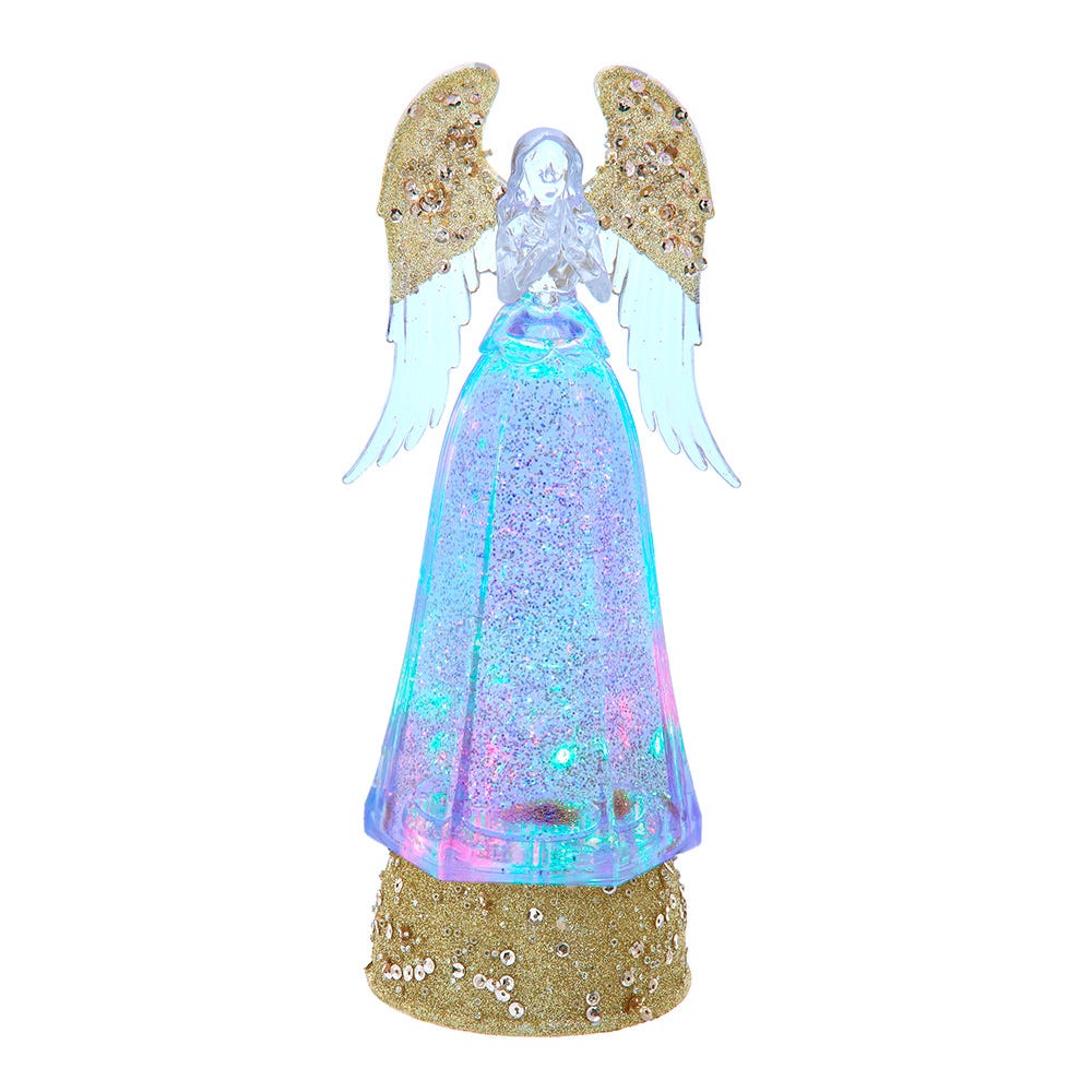 Kurt Adler 10.24-Inch Battery-Operated LED Lighted Angel Lantern JEL1430