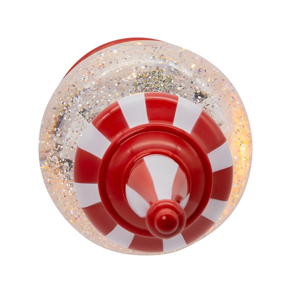 Kurt Adler 16-Inch Battery Operated Lighted Tower with Santa Scene Village