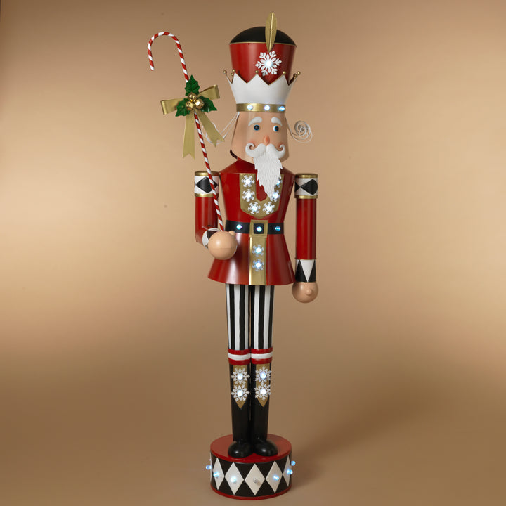 Majestic 60 Inch Battery-Operated Lighted Metal Holiday Toy Soldier #2551350EC