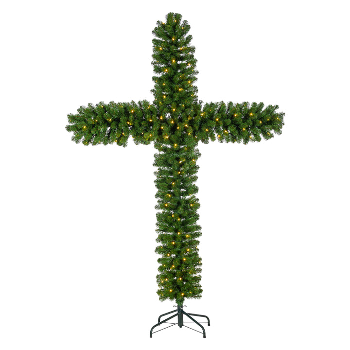 Sterling 7.5 ft. Pre Lit Warm White UL Christmas Cross #7005--75CLED