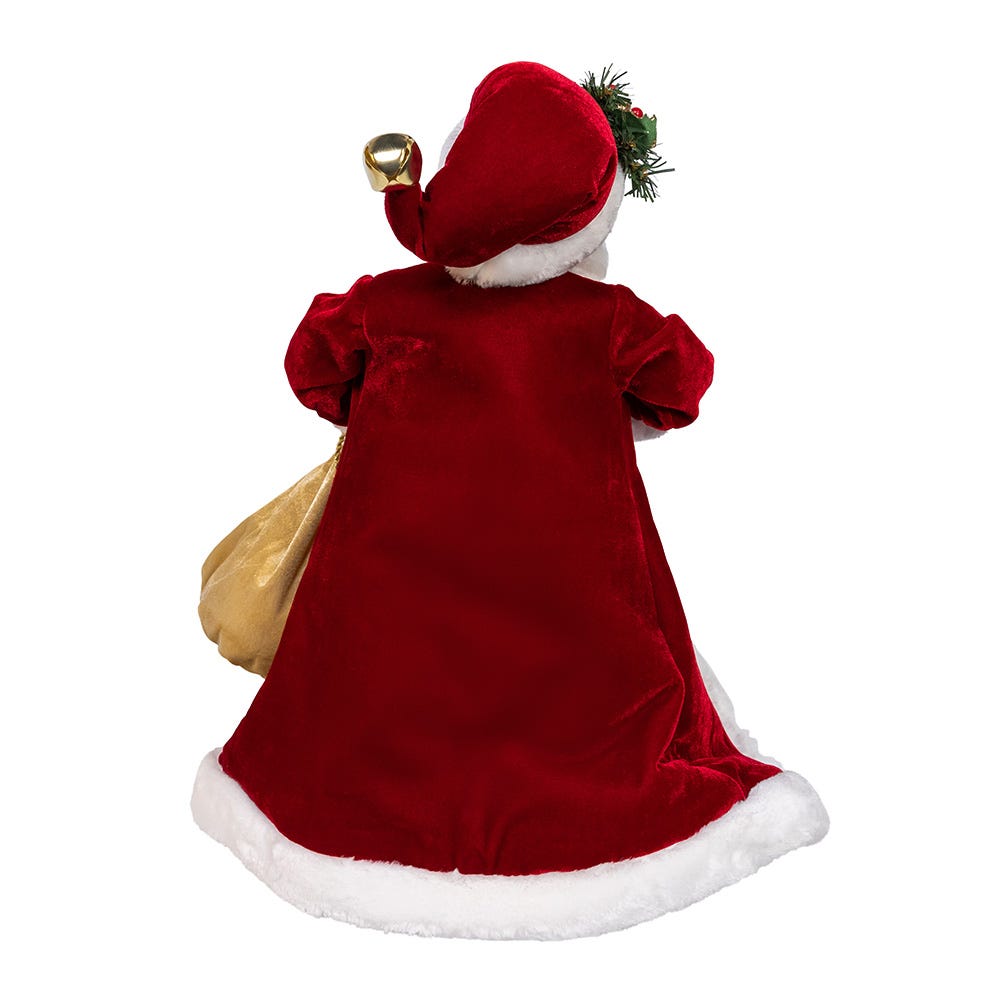 Kurt Adler 17-Inch Jacqueline Kent Traditional Red Santa with Bag