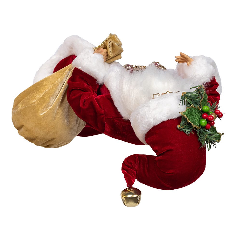 Kurt Adler 17-Inch Jacqueline Kent Traditional Red Santa with Bag