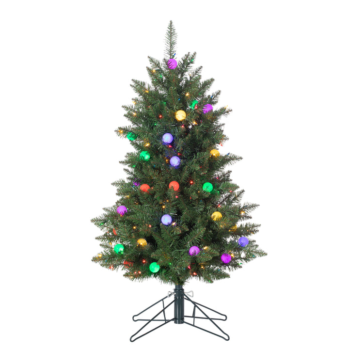 Sterling 4 ft. Pre Lit Multicolored LED Derby Pine