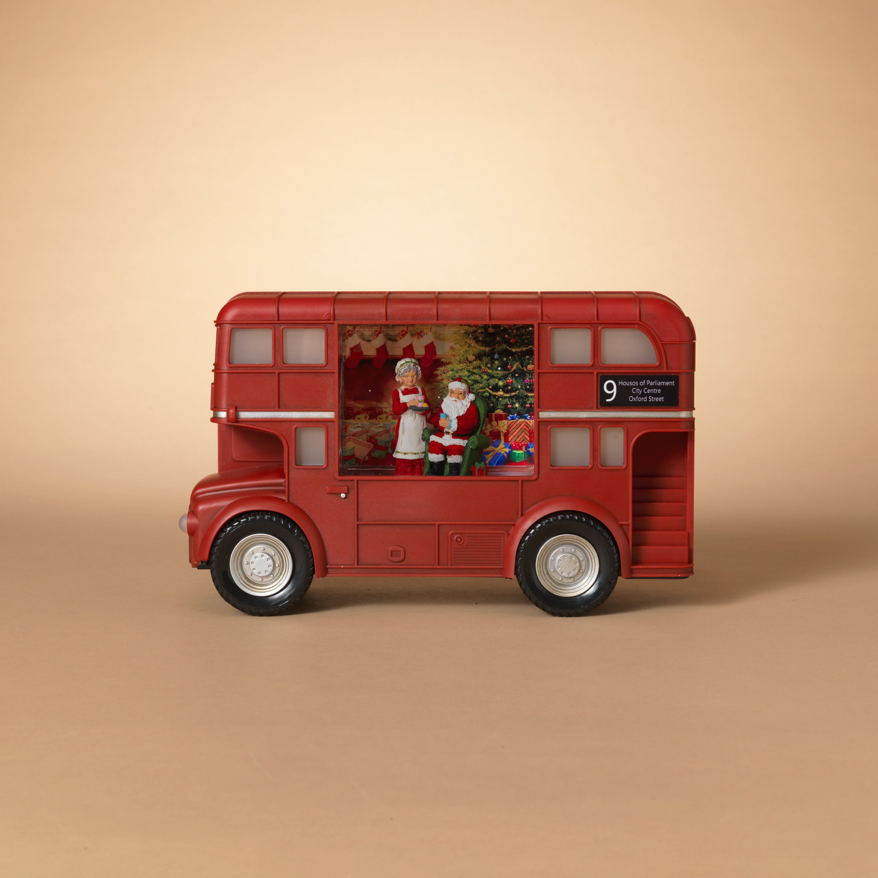 Merry 11.6 in L Battery Operated Lighted Holiday Scene Spinning Water Globe