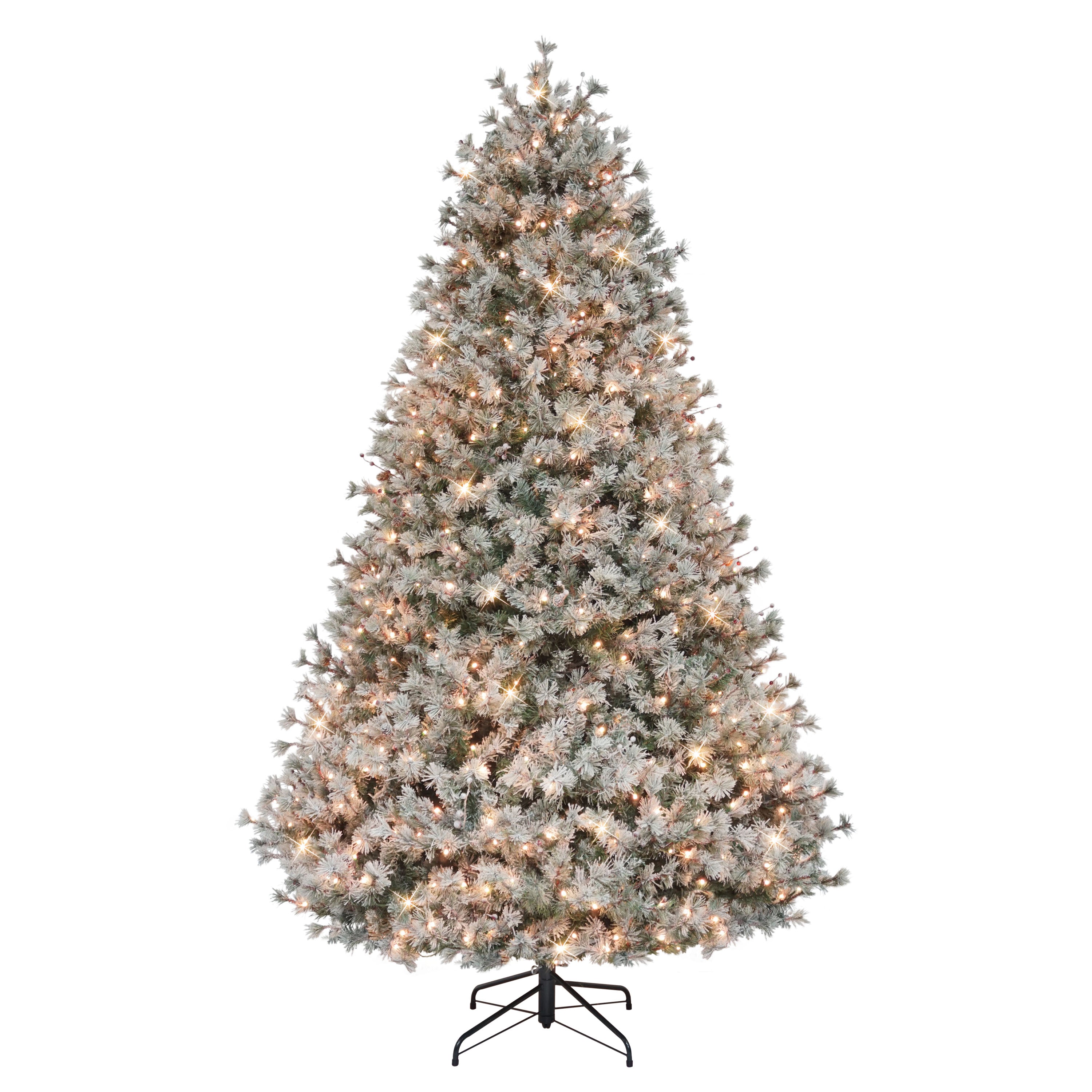 7.5' Pre-Lit Flocked Idaho Spruce Artificial Christmas Tree IDAFA-75LWF5K6