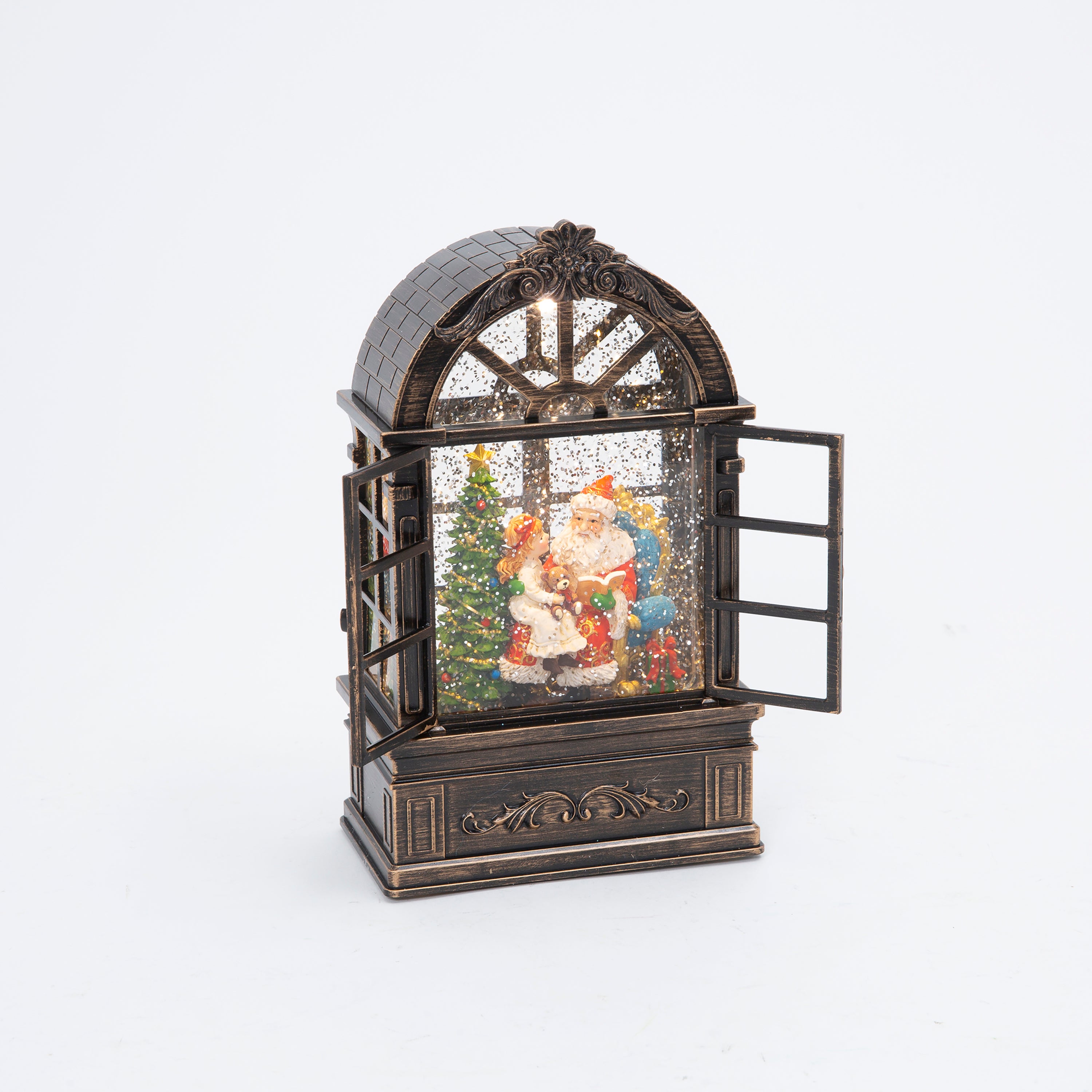 Jolly 8.75 in H Battery Operated Lighted Holiday Scene Spinning Water Globe 2693540EC