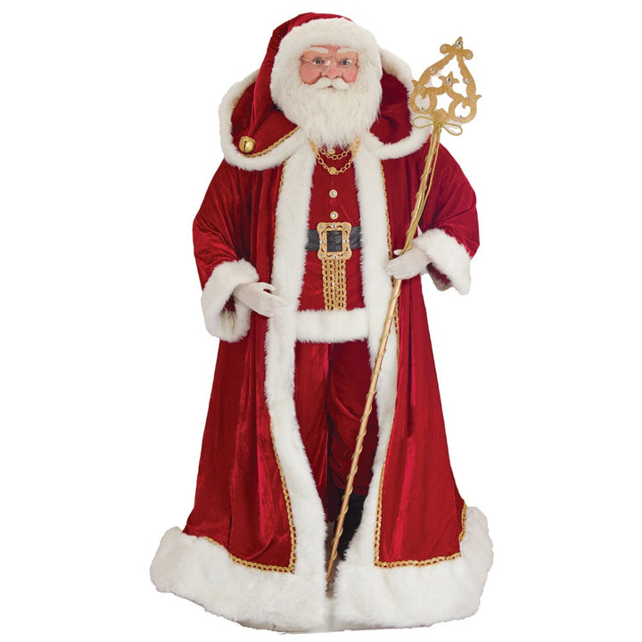 Kurt Adler 72-Inch Kringle Klaus Elegant Santa with Staff KK0094