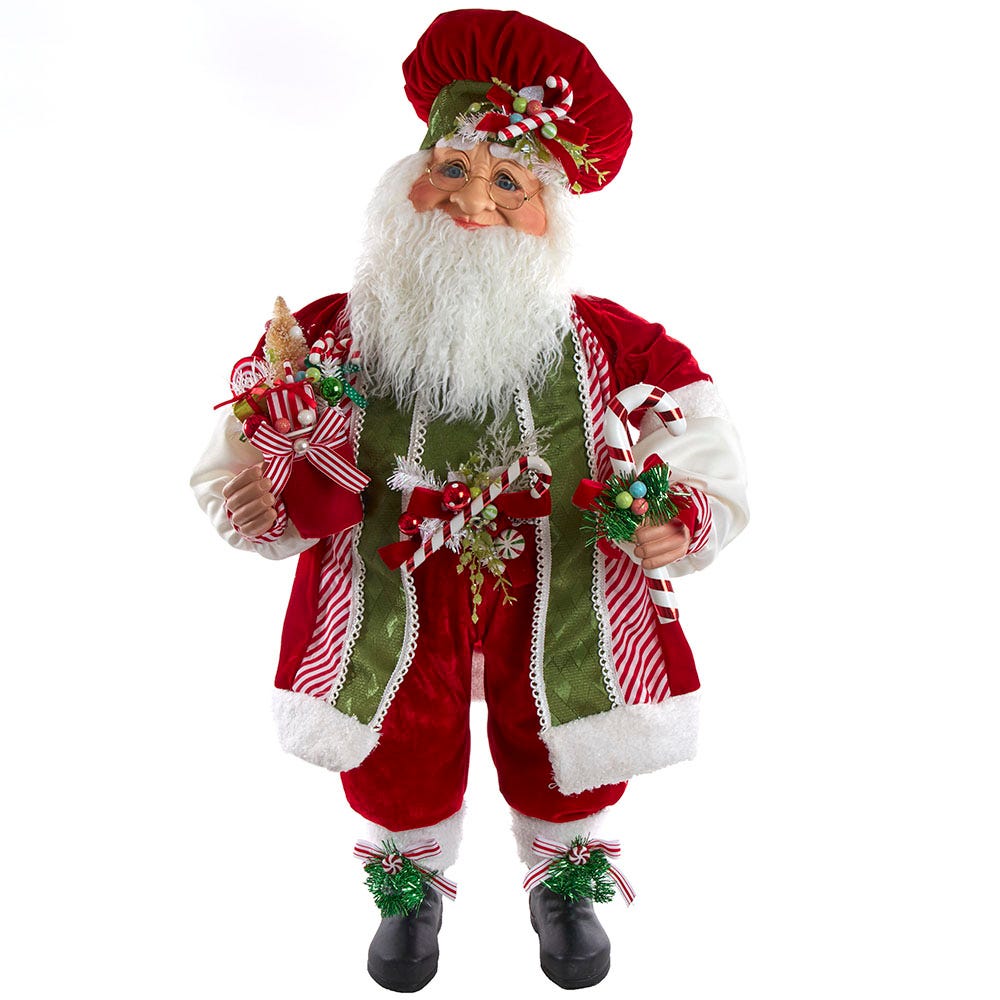 Kurt Adler 36-Inch Kringle Klaus Red and Green Elf with Candy KK0131