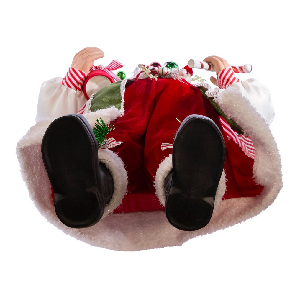 Kurt Adler 36-Inch Kringle Klaus Red and Green Elf with Candy