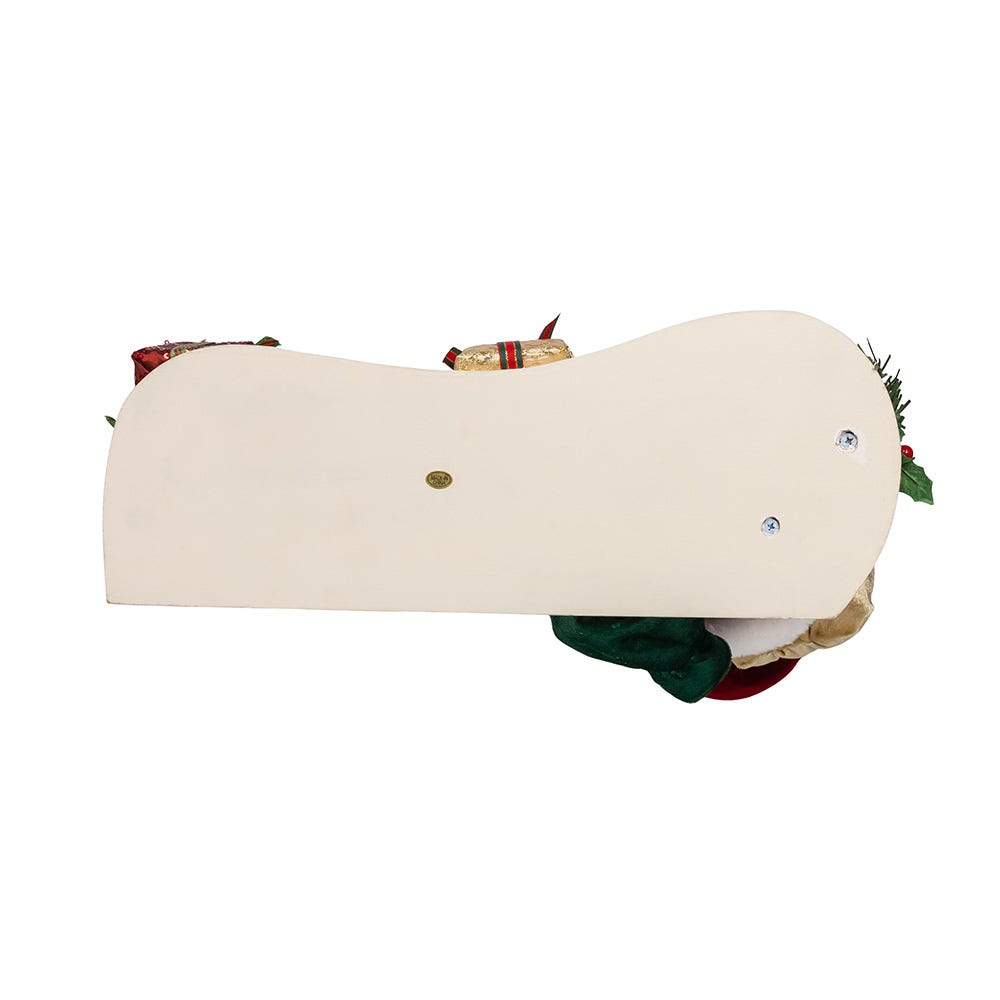 Kurt Adler 17-Inch KSA Kringles Santa with LED Fireplace Mantle