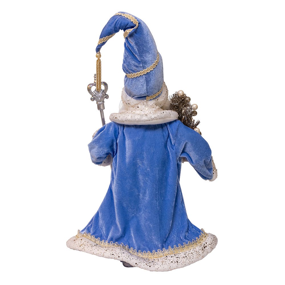 Kurt Adler 18-Inch  Kringles Blue and Platinum Santa