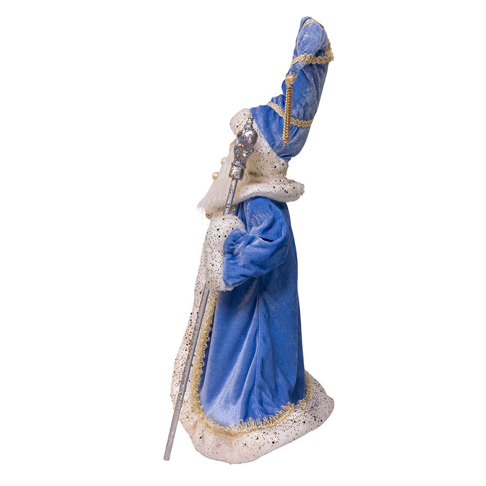 Kurt Adler 18-Inch  Kringles Blue and Platinum Santa