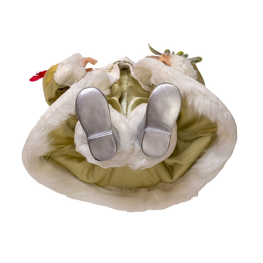 Kurt Adler 18-Inch Kringles Mistletoe Kisses Santa table piece