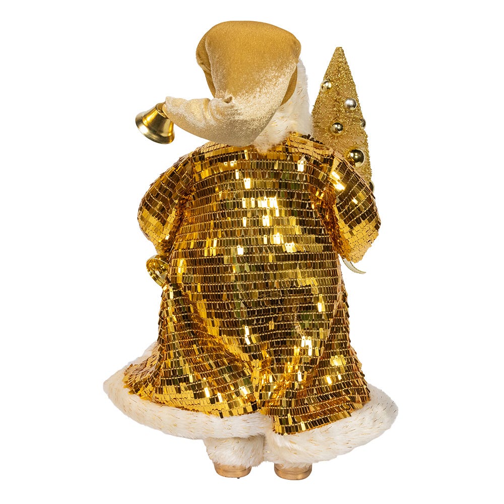 Kurt Adler 18-Inch KSA Kringle Standing Gold Santa with Tree