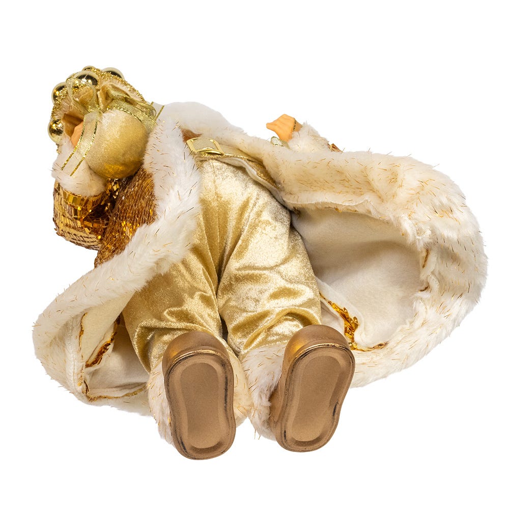 Kurt Adler 18-Inch KSA Kringle Standing Gold Santa with Tree