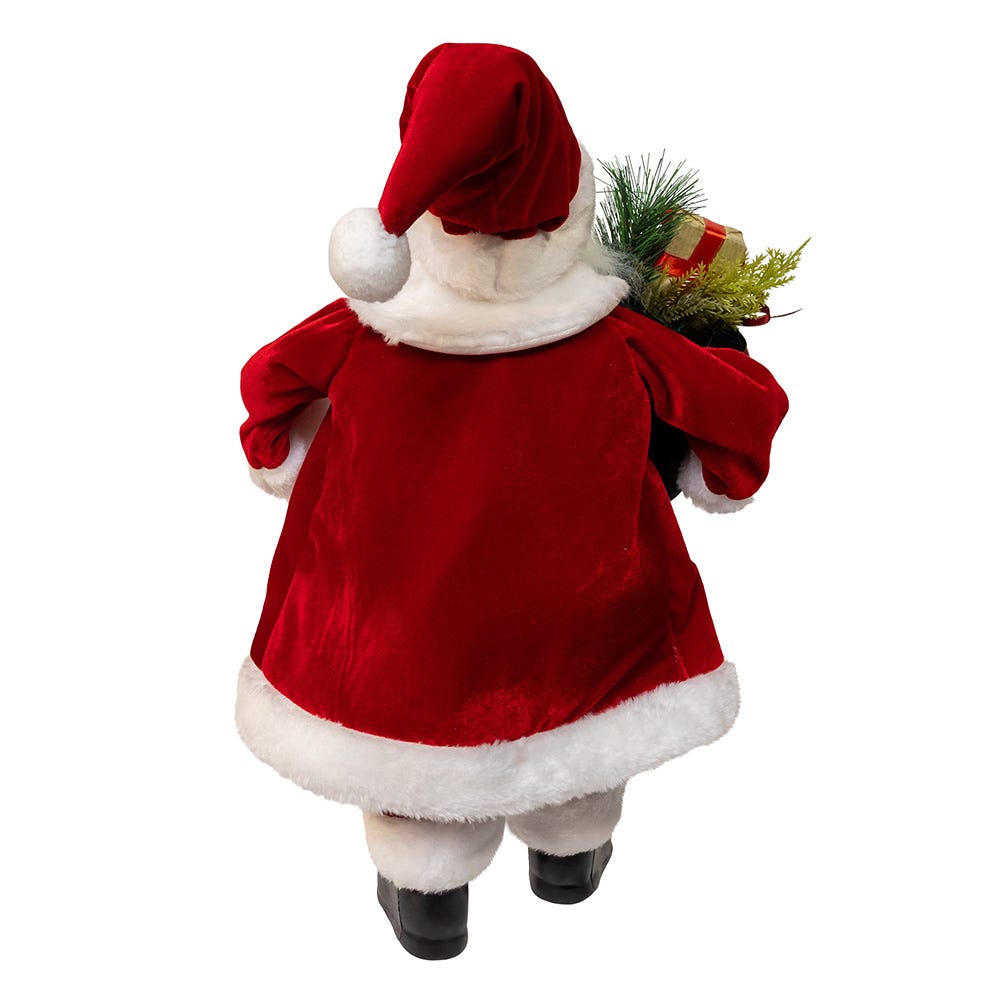 Kurt Adler 18"  Kringles Red Velvet Santa with Bag