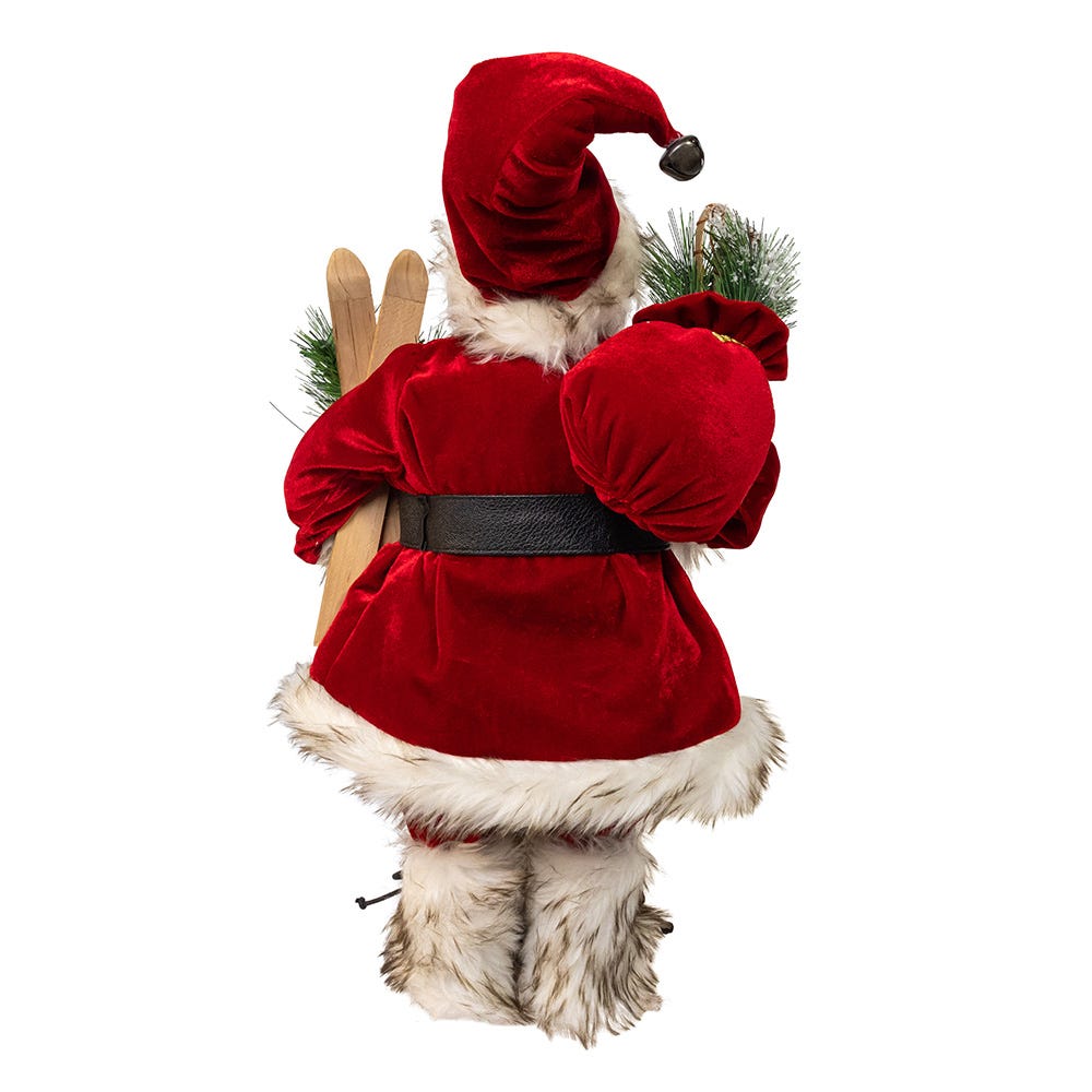 Kurt Adler 18-Inch KSA Kringles Rustic Santa with Skis