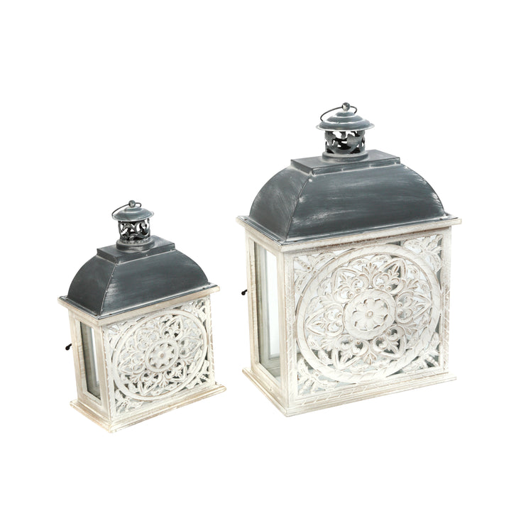 Nesting Rectangular Decorative Lanterns, set of 2