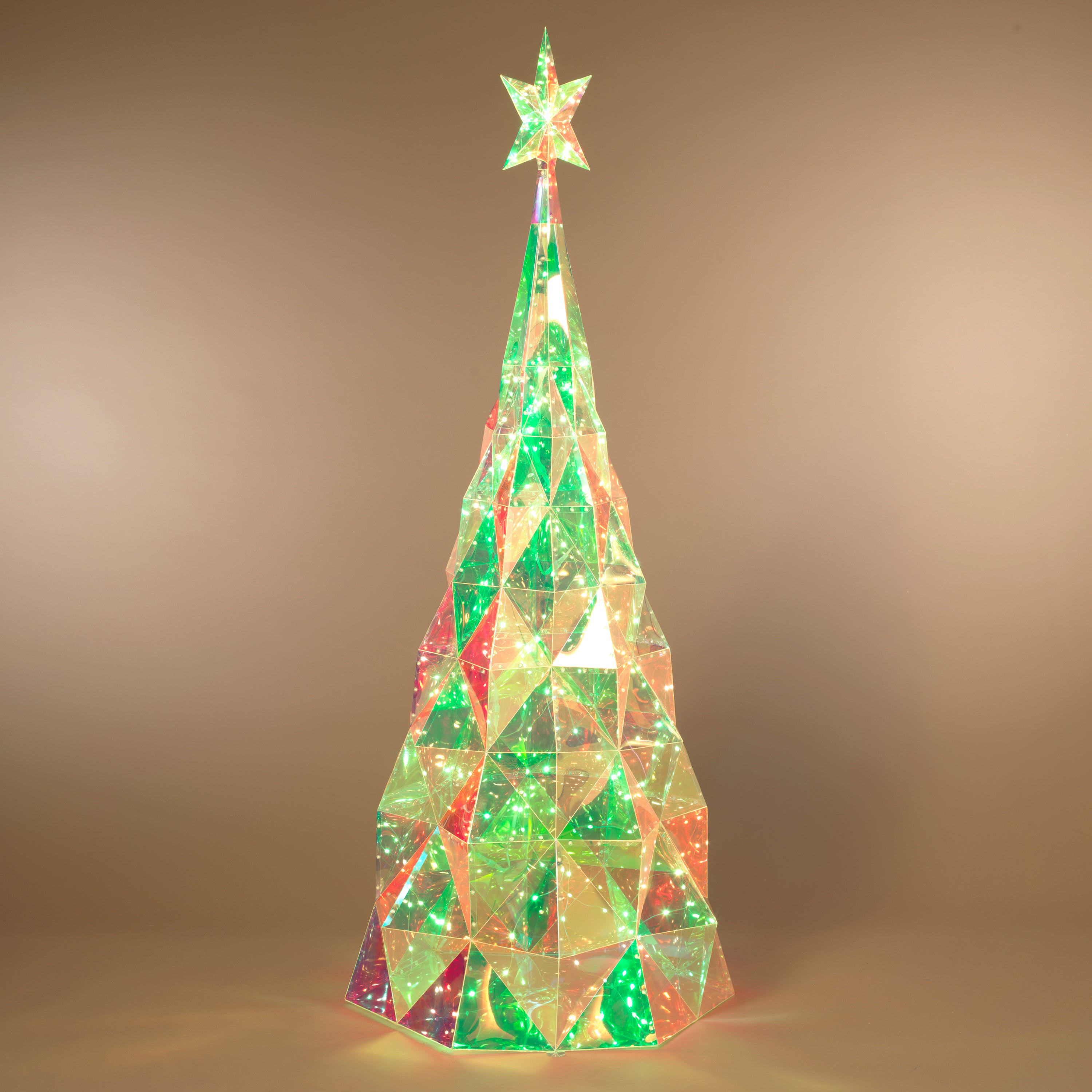 Lighted 65.75 in H USB Electric RGB Lighted Holographic Holiday Tree 2738870EC