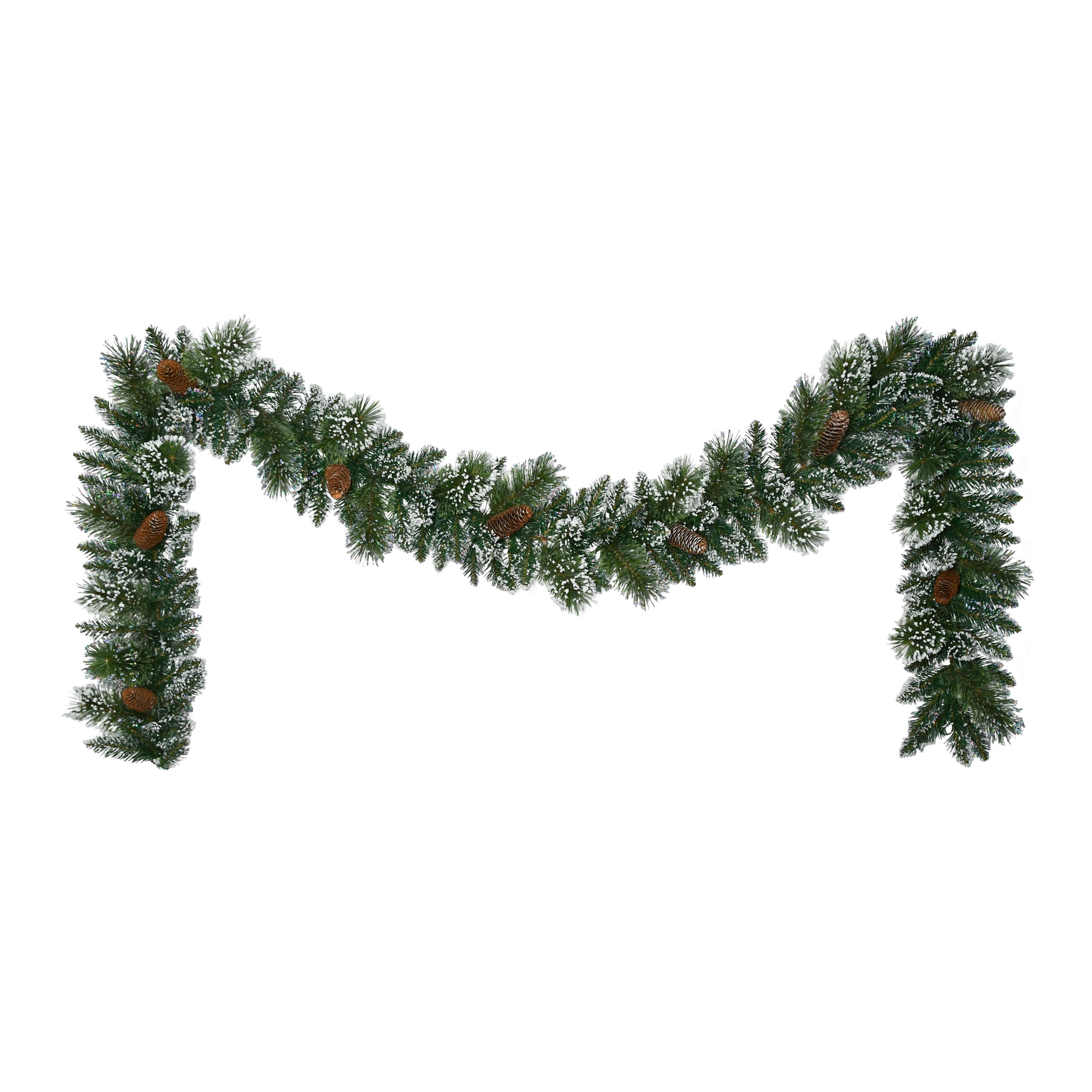 9 ft. x 10 in. Snowy Artificial Garland G7161A-9-10