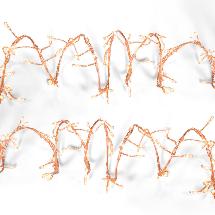 Set of 2 6 ft Electric Firecracker Garland with Warm White Lights 44245EC-2