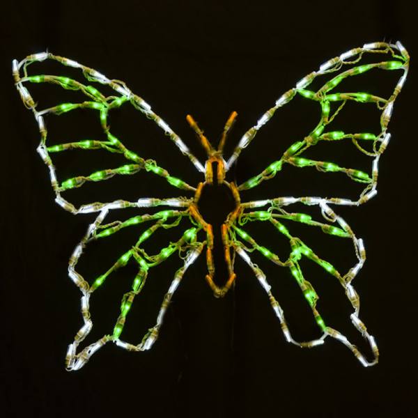 Brite Ideas 32" Green Butterfly LED Display Set of 2 BFSWT