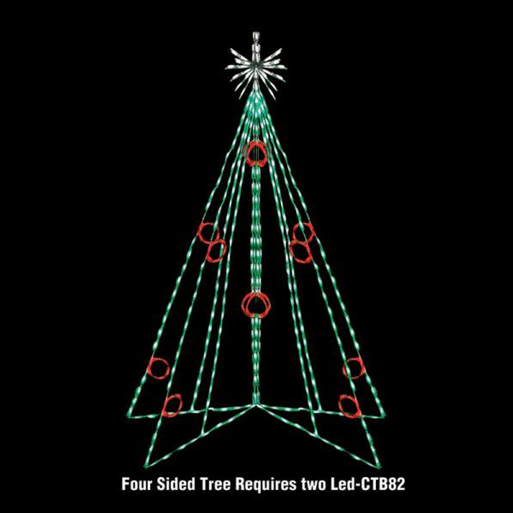Brite Ideas 75" Christmas Tree with Berries LED Display CTB82