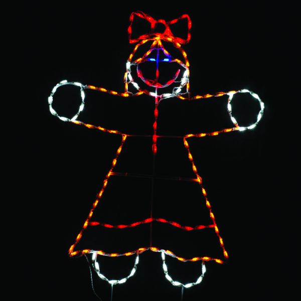 Brite Ideas 51" Gingerbread Girl LED Display GB54G
