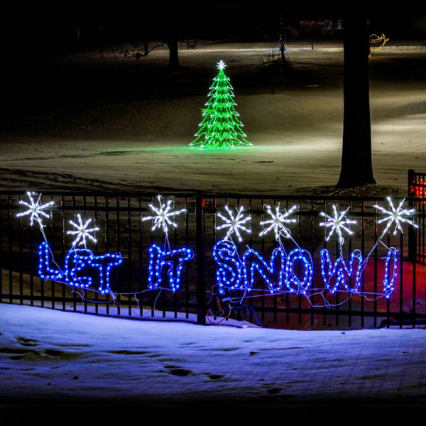 Brite Ideas 153" Let It Snow Animated LED Sign LETITSNOW
