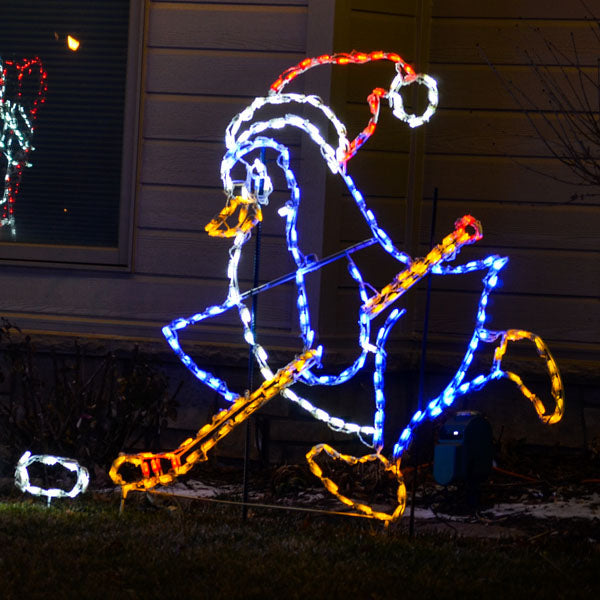 Brite Ideas 48" Animated Hockey Penguin with Puck LED Display PNH48