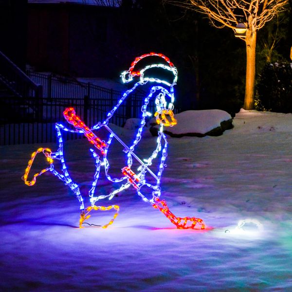 Brite Ideas 48" Animated Hockey Penguin with Puck LED Display PNH48