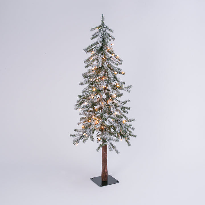 Artisanal 4'H Electric Lighted Holiday Flocked Pine Tree 2496400EC