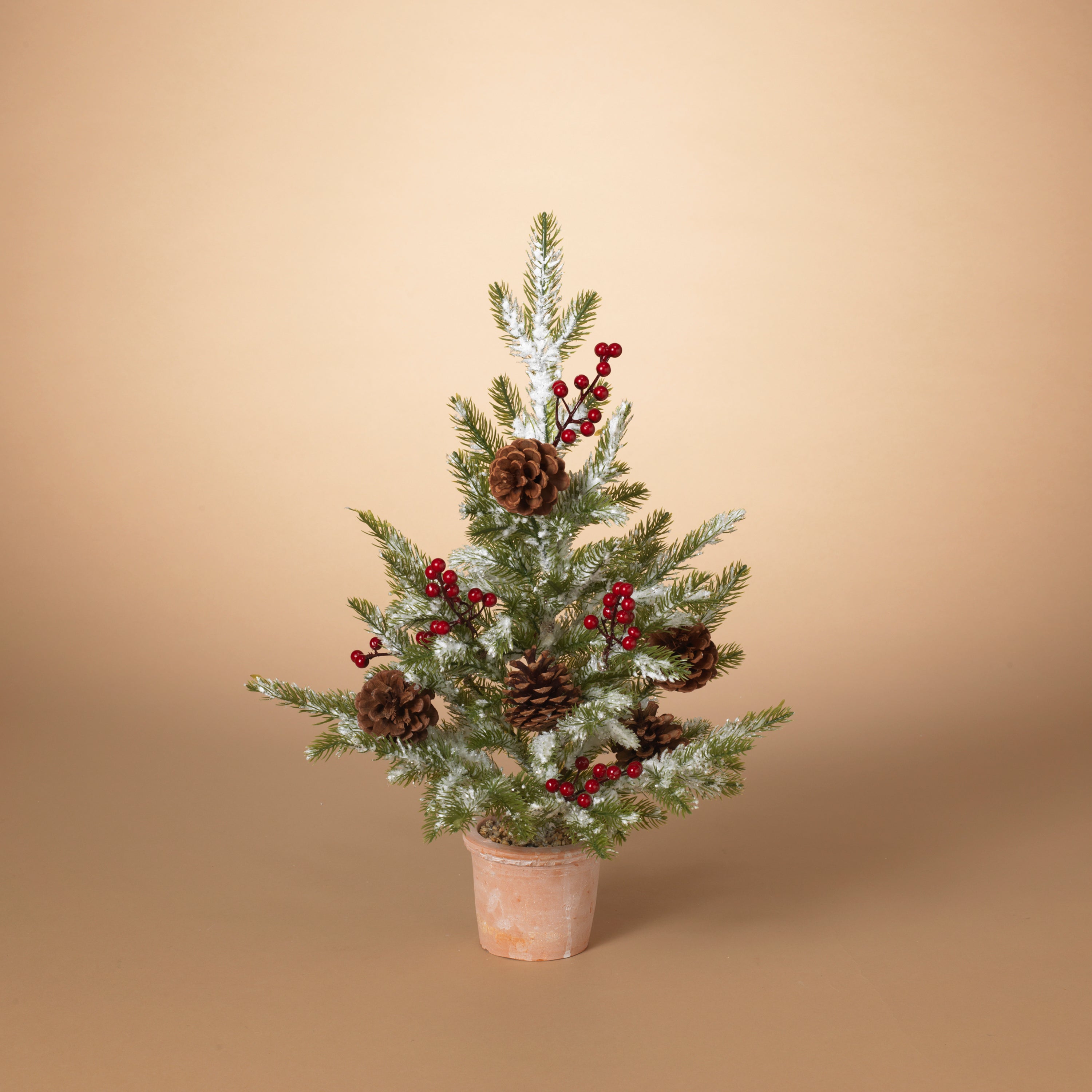 Elegant 22 inch Potted Pine Tree with Berries and Pinecones #2596480EC