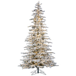 Sterling 9 ft. Pre Lit Dual Changing LED Flocked Mountain Pine