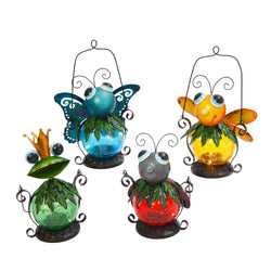 Assorted 13 in. Solar Garden Critter Lanterns, set of 4