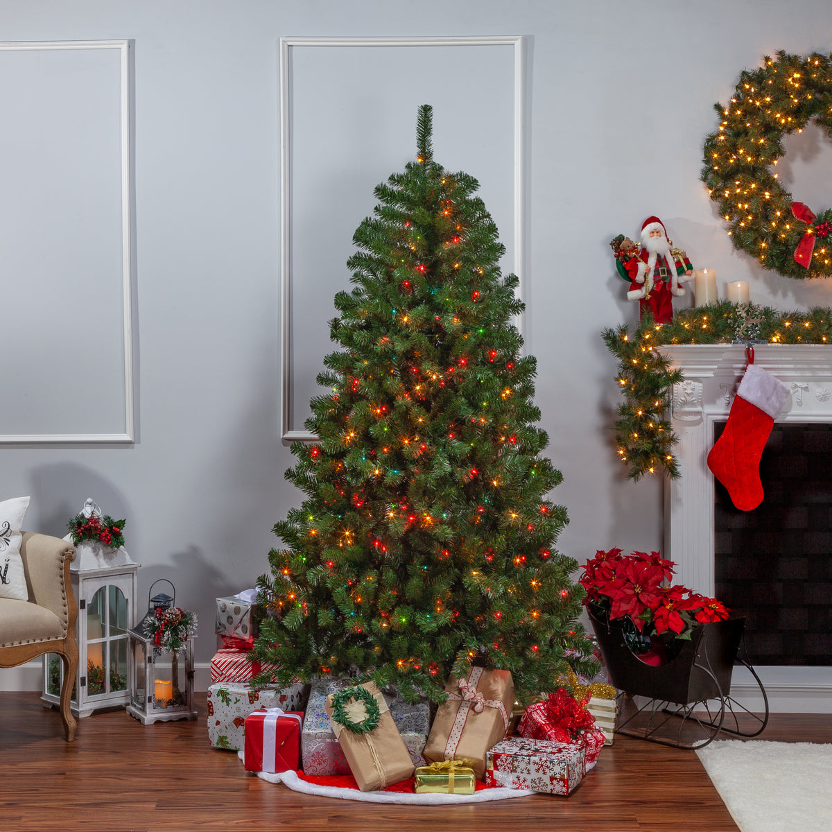 Sterling 7 ft. Pre Lit Multi Colored UL Montana Pine – House of Holiday